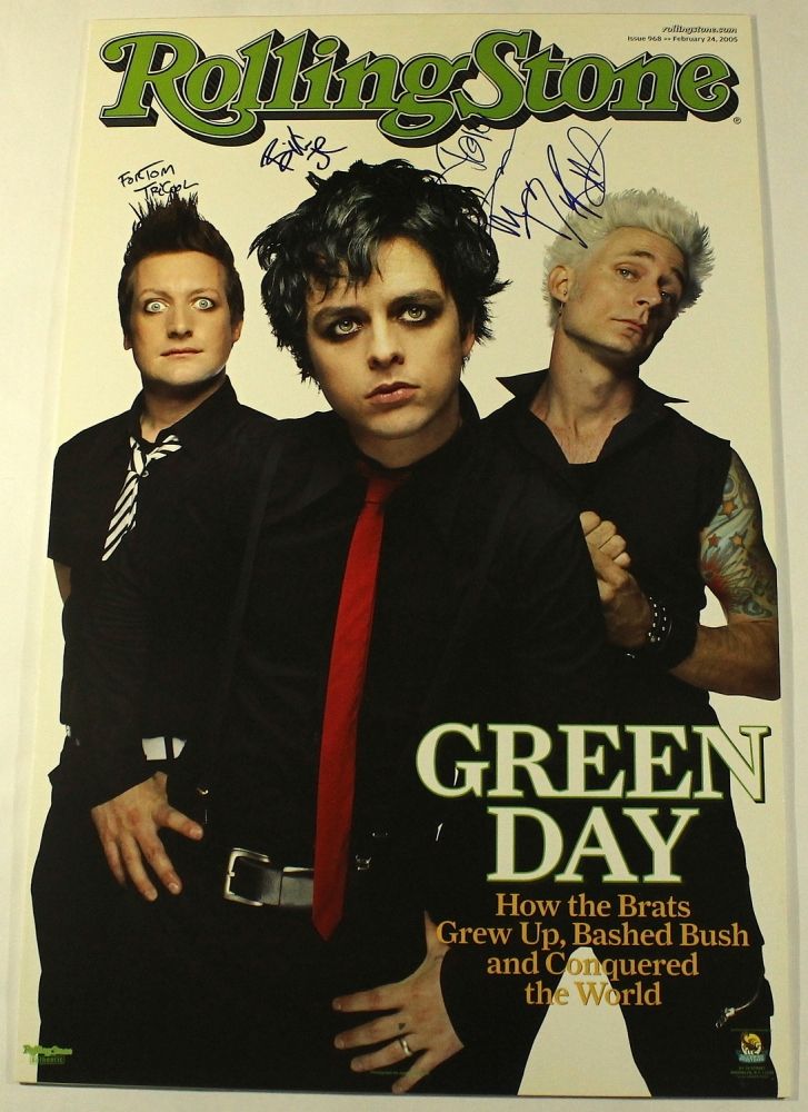 GREEN DAY AUTOGRAPHED SIGNED /& FRAMED PP POSTER PHOTO