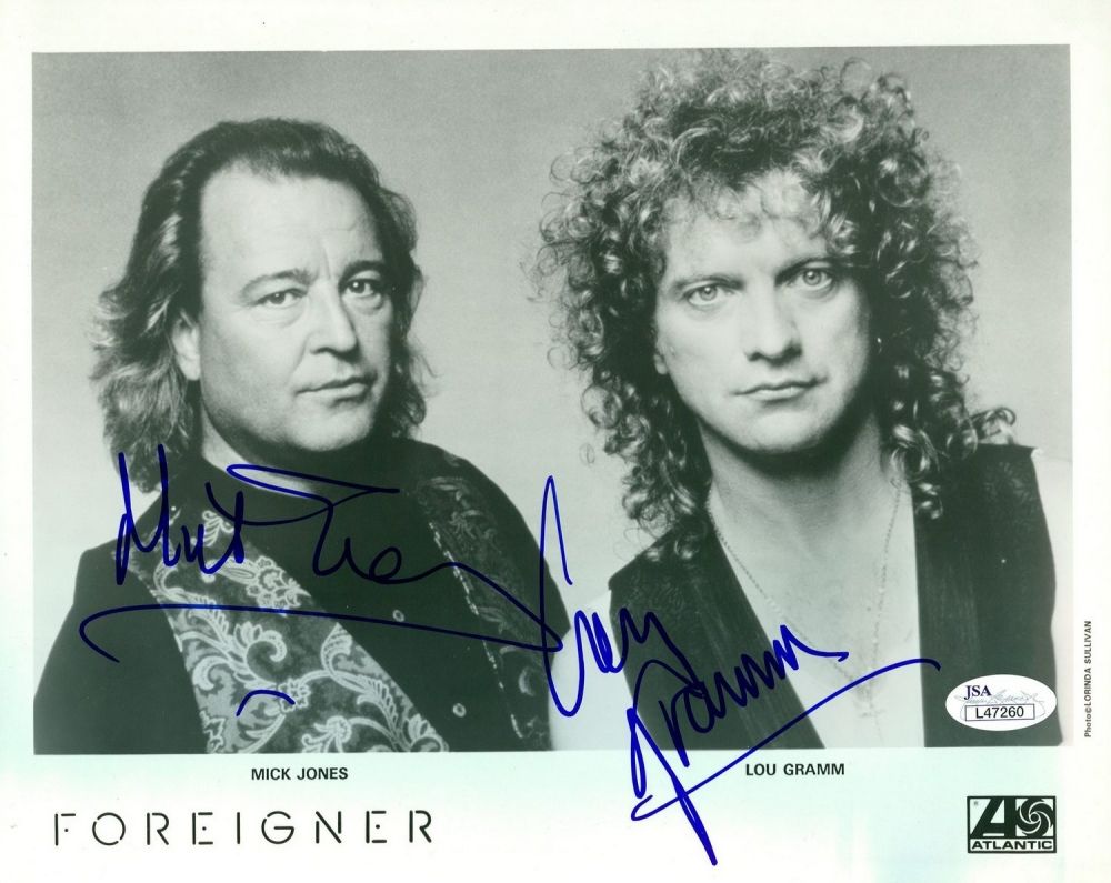 Mick Jones & Lou Gramm Signed "Foreigner" 8x10 Photo (JSA COA)