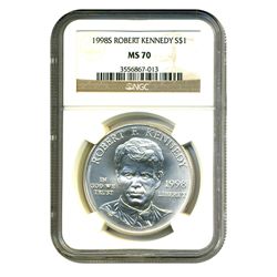 1998 $1 Silver Robert Kennedy Commemorative MS-70