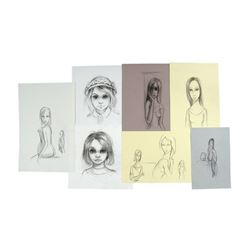 Big Eyes Margaret Keane (Amy Adams) Hand Drawn Sketches