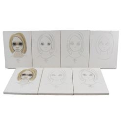 Big Eyes Margaret Keane (Amy Adams) Paintings Movie Props