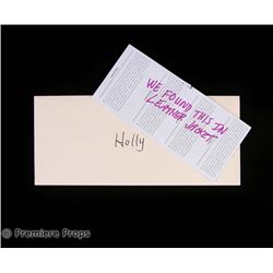 P.S. I Love You Holly (Hilary Swank) Note Movie Props