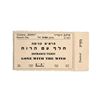 Image 1 : Gone With The Wind Original Israel Theatre Ticket (circa 1940's)