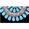 Image 4 : Navajo Silver & Turquoise Cluster Pendant This is