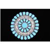 Image 8 : Navajo Silver & Turquoise Cluster Pendant This is