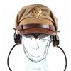 Image 3 : WWII Army Officer Peaked Visor Cap & Headset The l