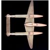 Image 2 : WWII Trench Art P38 Lighting Fighter Brass Bullets
