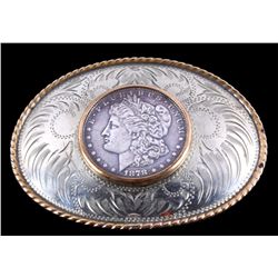 1878 Morgan Silver Dollar Comstock Silver Buckle T