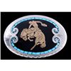 Image 1 : Johnson & Held Bronc Rider Turquoise Buckle The lo
