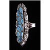 Image 5 : Navajo Pawn Spider Web Turquoise & Silver Ring Thi