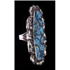 Image 6 : Navajo Pawn Spider Web Turquoise & Silver Ring Thi