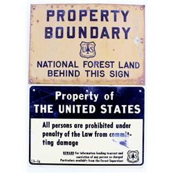 Forest Service Property Boundary Sign Collection T