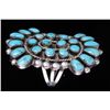 Image 4 : Navajo Turquoise & Silver Earring Ring Set This is