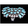 Image 5 : Navajo Turquoise & Silver Earring Ring Set This is