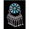 Image 9 : Navajo Turquoise & Silver Earring Ring Set This is