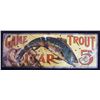 Image 1 : Game Trout Cigar Sign Rare circa 1900 This is a Ga