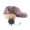 Image 3 : WWII US B-2 Bomber Leather Flight Hat & Headset Th