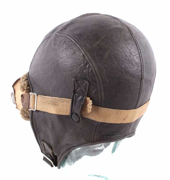 WWI Leather Flight Helmet & Goggles The lot featur