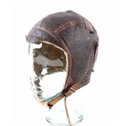 WWII US Army Air Force B-6 Leather Flight Helmet T