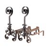 Image 2 : Antique Wrought Iron Andiron Set with 5 Pieces Thi