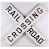 Image 1 : Early Railroad Crossing Porcelain Sign This is an