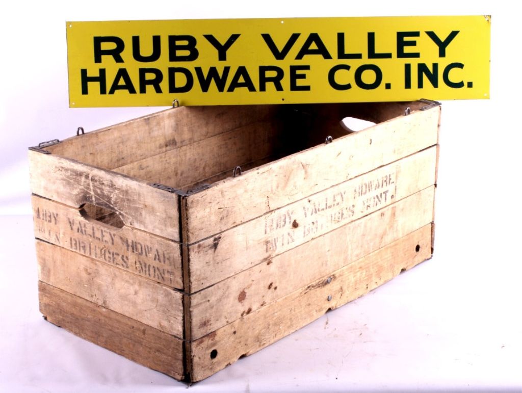 Ruby Valley Hardware Sign and Box This is a sign a