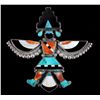 Image 1 : Zuni Silver Inlaid Kachina Brooch circa 1930 This