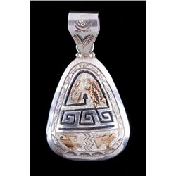 Navajo Sterling & 12kt GF Pendant Alonzo Mariano T