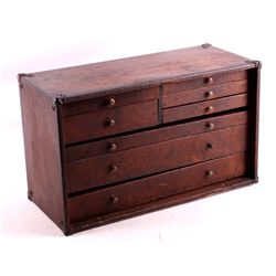 Antique Wooden Machinist Tool Cabinet This is an a