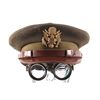 Image 1 : WWII US Cavalry Officers Cap & Riding Goggles The