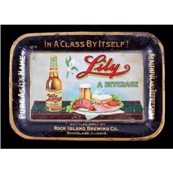 Antique Rock Island Brewing Lily Tip Tray This is