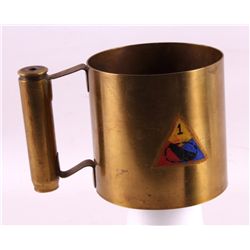 WWII Era Artillery Shell Trench Art Mug This is a