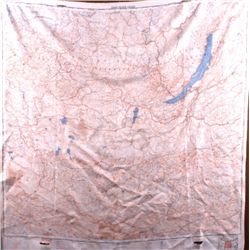 Korean War Era Escape & Evasion Map of China his i