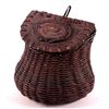 Image 1 : Fishing Creel with Carved Wooden Fly This is a dec