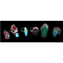 Navajo Sterling Silver Ring Collection This is a c