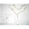 Image 1 : VINTAGE VERY BEAUTIFUL CRYSTAL NECKLACE WITH CLEAR RHINESTONES!! NECKLACE CAME OUT OF SAFE!!