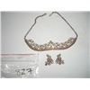 Image 1 : VINTAGE VERY BEAUTIFUL RHINESTONE & PEARL NECKLACE-VERY UNIQUE!! NECKLACE CAME OUT OF SAFE!!