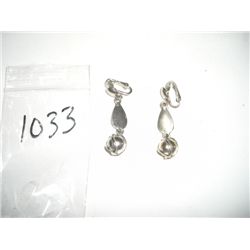 VINTAGE BEAUTIFUL UNIQUE EARRINGS WITH HEAVY CLAW WRAP DESIGN & CLIP BACKS!! EARRINGS CAME OUT OF SA