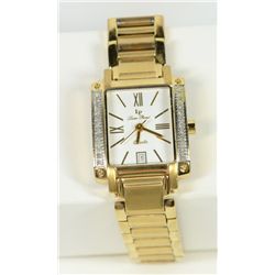 Lucien Piccard Model 26006GLD Watch Stainless Steel w/ Diamonds Swiss