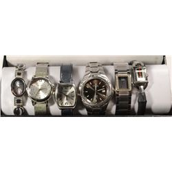 6 - WRIST WATCH, 2- Mens, 4-Ladies, FOSSIL, KESSARIS GUCCI, PLUS