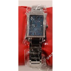 $1,495 - *SWISS LEGEND* STUNNING GENUINE 100 DIAMOND WATCH - BLACK PEARL FACE