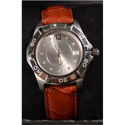 Mens TAG Heuer Aquaracer Quartz Diamond Stainless Steel Watch WAF1117