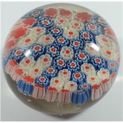 Glass Paperweight with Patriotic Canes