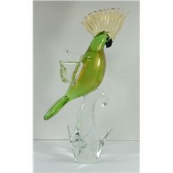 Murano Art Glass Cockatoo-Bird of Paradise