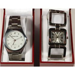 Paul Jardin dress style Women's Silver & Montres Carlo Quartz Men's Watch