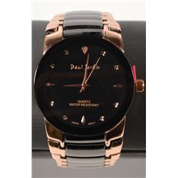 New Black/Gold 2 Tone Casual Luxury Style  MEN's Wrist Watch