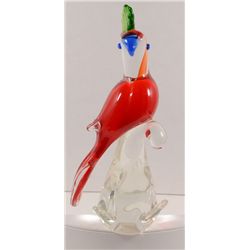 Parrot Art Glass Sculpture