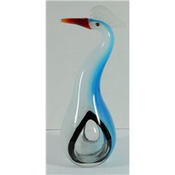 Murano Style Art Glass - Exotic Bird (missing one eye)