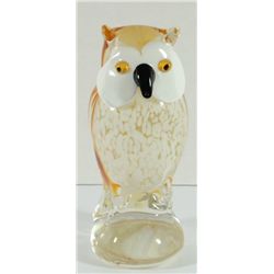 Murano Style Glass Art - Exotic Owl