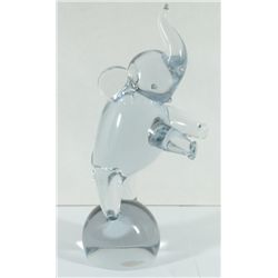 Elephant Art Glass Sculpture